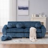 JUJABU 84" Corduroy Modern Sofa, Sectional Love Seat Couch with Upholstered - 3 of 4