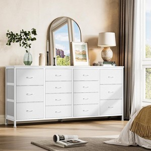 Acekool 14 Drawer Dresser TV Stand with Power Outlet, 63 Inch Fabric Entertainment Center for 65-75 Inch TV, Storage for Bedroom & Living Room - 1 of 4