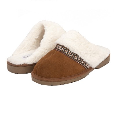 Jessica Simpson Womens Genuine Suede Scuff Slipper