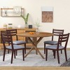 Tangkula Upholstered Dining Chair Set of 4 Armless Cushioned Seat Hollow Curved Backrest - 2 of 4