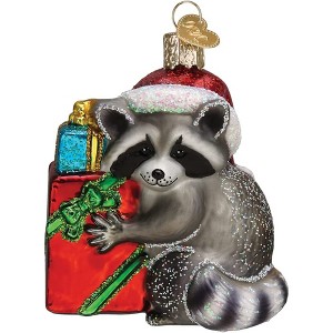 Old World Christmas Christmas Bandit Raccoon Blown Glass Holiday Ornament For Tree - 1 of 4
