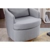 NicBex 18" Luxury 360° Swivel Accent Chairs with Boucle/Linen Upholstery,Modern Sofa Chair with Pillow Back&6" Thickness Cushion,250lbs Max - 3 of 4