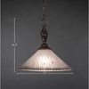 Toltec Lighting Elegante 1 - Light Pendant in  Dark Granite with 16" Frosted Crystal Shade - 2 of 2