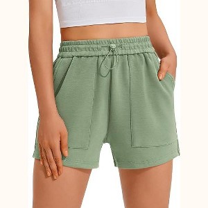 Pinspark Sweat Shorts for Women Casual Summer Athletic Short Elastic Waist Comfy Lounge Shorts Cute Bottoms with Pockets - 1 of 4