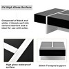 PAGED Wooden Coffee Table, Modern Side Table with Storage and Tempered Glass, 2-Tier Center Table for Living Room, Bedroom - 3 of 4