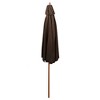 Northlight 8.5ft Outdoor Patio Market Umbrella with Wooden Pole, Brown - 4 of 4