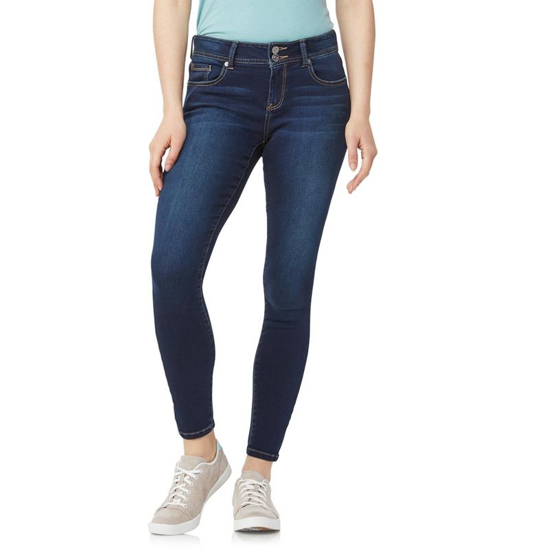 WallFlower Women's Ultra Skinny Mid-Rise Insta Soft Juniors Jeans (Standard and Plus), 1 of 10