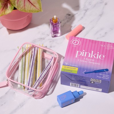 Pinkie Tween & Teen Organic Cotton Tampon Multipack - Regular & Super Absorbency - 36ct
