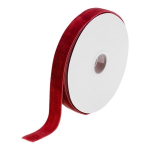 Unique Bargains Soft Single Face Spool Silky Velvet Ribbon for Bouquets DIY Crafts - 1 of 3
