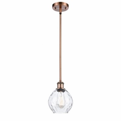 Waverly - 1 Light Stem Hung Mini Pendant In Industrial Style-9 Inches Tall and 6 Inches Wide