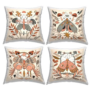 Stupell Industries Boho Botanical Moths (Set of 4) - 1 of 3
