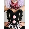 HalloweenCostumes.com Adult Black & Pink Clown Costume | Womens Polka Dot Goth Circus Performer Outfit,  Hat, Collar, Arm Bands - 2 of 4