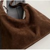 Trendy Suede Crescent Shoulder Bag Women Tote Bag Satchels Crossbody Purse Top-handle Travel College Work Tote Handbag - 3 of 4