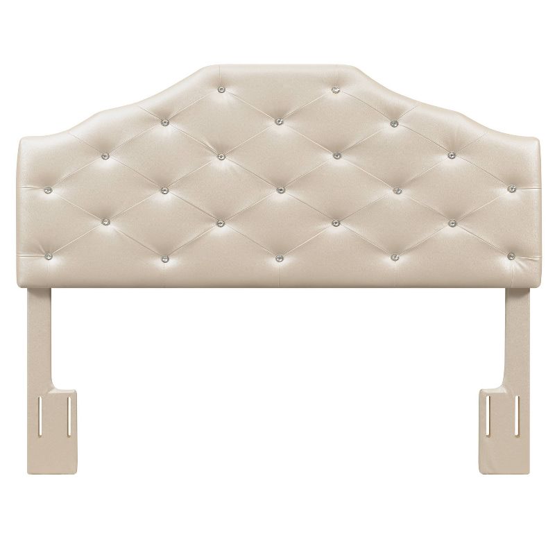 Dawson Upholstered Queen Headboard Pearl White - Steve Silver Co., 1 of 14