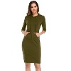 Women Long Sleeve Hooded Sweatshirt Midi Dress - 2 of 4