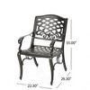 PAGED Set of 2 Patio Dining Chairs,Outdoor Dining Chairs with Traditional Design,Aluminum Chairs for Suitable for Patio,Garden - 3 of 4
