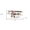 HomeRoots 7" Green Metal Hand Painted Model Airplane Tabletop Sculpture - 3 of 4