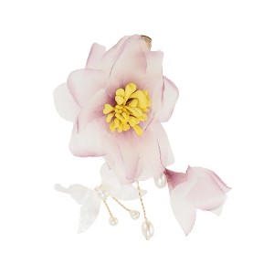 Unique Bargains Flowers Pattern Hair Clip 3.94"x3.15" Lotus Root Purple 1 Pc - 1 of 4