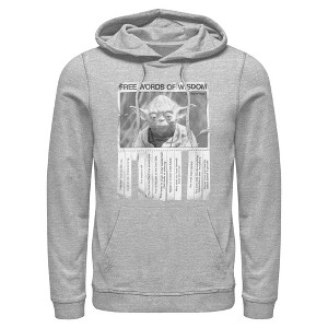 Mens Star Wars Yoda Free Words of Wisdom Lightweight Hoodie - 1 of 4