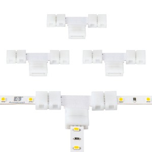 Armacost Lighting SureLock Pro 2 Pin LED Strip Light Tape to Tape T Connector 4pk Light Accessory - 1 of 4