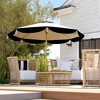 Outsunny 9FT Patio Umbrella, UPF 50+ Outdoor Market Umbrella with 8 Ribs, Vented Outdoor Table Umbrella for Deck, Backyard and Lawn, Beige - 2 of 4