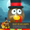 Syemin Inflatable Holiday Decorations Inflatable Thanksgiving Turkey Pulls Banner with Pumpkin, Blow Up Display Outdoor, Brown, 55.1"*39.4"*59.1" - 3 of 4