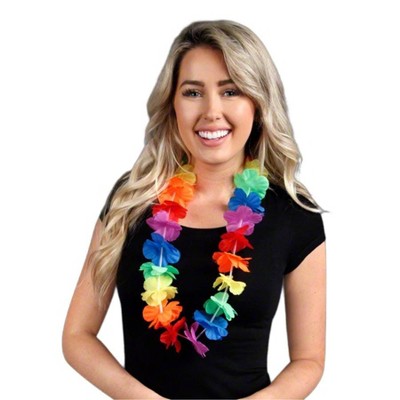 Magic Matt’s Brilliant Blinkys Hawaiian Flower Lei Necklace Rainbow