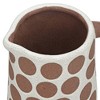 Dahlia Studios Dara 11 3/4"H Matte White Brown Decorative Vase with Handle - 3 of 4