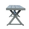 Modern Outdoor Dining Bench Aluminum, Gray 1-Christopher Knight Home - 3 of 4