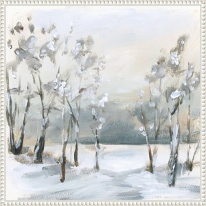 Amanti Art 22"x22" Snowy Winter Trees by Katrina Pete Framed Canvas Wall Art - 1 of 4
