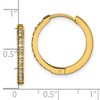 Chisel Stainless Steel Polished Yellow IP-plated with Preciosa Crystal Hinged Hoop Earrings - 4 of 4