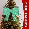 Syemin Decorative Holiday Scene Props Outdoor Giant Bowknot Christmas Decoration for Front Door Gate Wall Holiday Party, Green, 28.3"*28.3"*26.8" - 4 of 4