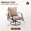 Maggift Patio Seating Set 2 Piece, Swivel Rocking Chair for Deck, Backyard and Garden, Beige, 23.2" * 26.8" * 34.2" - 2 of 3