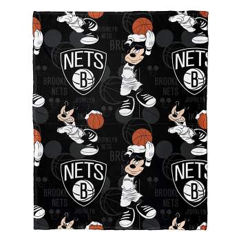 NBA Brooklyn Nets Mickey Silk Touch Throw Blanket and Hugger