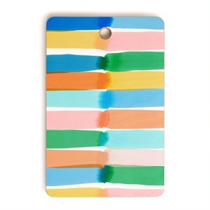 Jacqueline Maldonado Dreamy Watercolor Dashes Multi Cutting Board - Deny Designs - 1 of 3