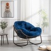 GDFStudio Charlotte Outdoor Oversized Rattan Egg Rocking Chair with Cushion - 2 of 4
