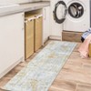 Machine Washable Area Rug Low Pile Non Slip Modern Abstract Rug Foldable Stain Resistant Carpet for Living Room Bedroom Indoor Ultra Thin Mat - 4 of 4