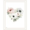 HomeRoots Floral Heart White Framed Print Wall Art - 4 of 4