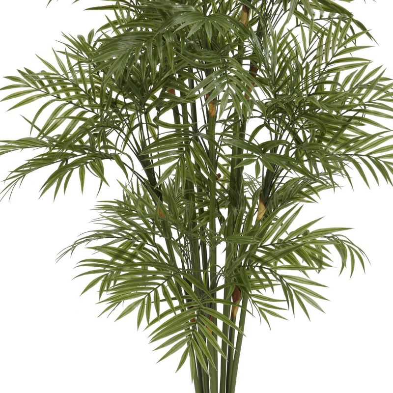48&#34; Artificial Plastic Parlor Palm Tree in Pot Black - Nearly Natural, 4 of 5