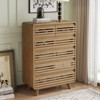 SOLACE FURNITURE Tall Dresser with 6 Drawers, Chests of Drawers with Grille & Curved Design - 2 of 4