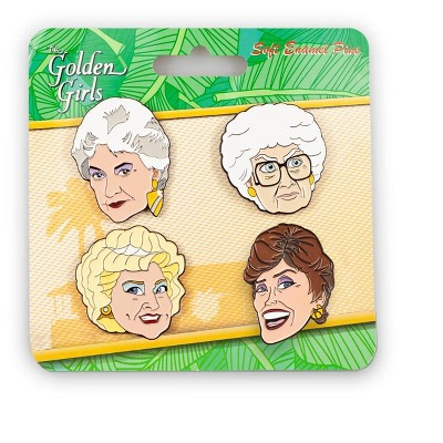 Just Funky Golden Girls Collector Enamel Pin Set, 4 Pieces