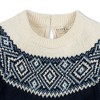 Hope & Henry Girls' Organic Fair Isle Raglan Sweater Dress, Infant - 2 of 4