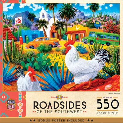 MasterPieces Roadsides of the Southwest - Gallos Blancos 550pc Puzzle