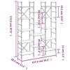 vidaXL Smoked Oak Bookshelf with Powder-Coated Steel Frame - Modern Freestanding Storage Solution for Living Room - 4 of 4