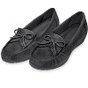 Collections Etc Stylish Faux Suede Fringe Detail Women's Loafers - 3 of 4