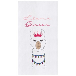 C&F Home Llama Queen Embroidered Flour Sack Kitchen Towel - 1 of 2