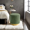 GlasFlength Accent Chairs Sofa Stool Footstool Vanity Stool Makeup Armless Chair Lazy Chair for Living Room, Green, 16"*16"*18" - 4 of 4