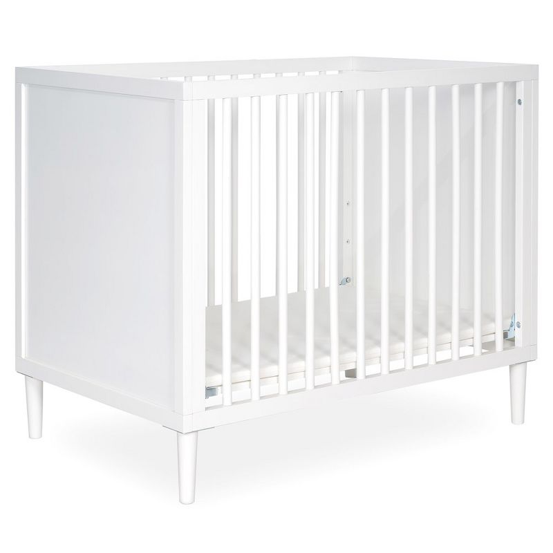 Dream On Me Lucas Mini Modern Crib With Rounded Spindles, White, 4 of 5