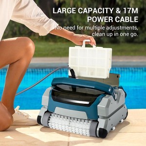 Garvee Automatic Robotic Pool Vacuum Cleaner Cordless, 3h Fast Charging, Wall Climbing Scrubber Brush, Ideal for Above/In-Ground Pools - 1 of 4