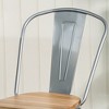 Nordlys Set of 4 Metal and Gray Wood Dining Chairs Modern Design Style Dining Room - 4 of 4